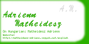 adrienn matheidesz business card